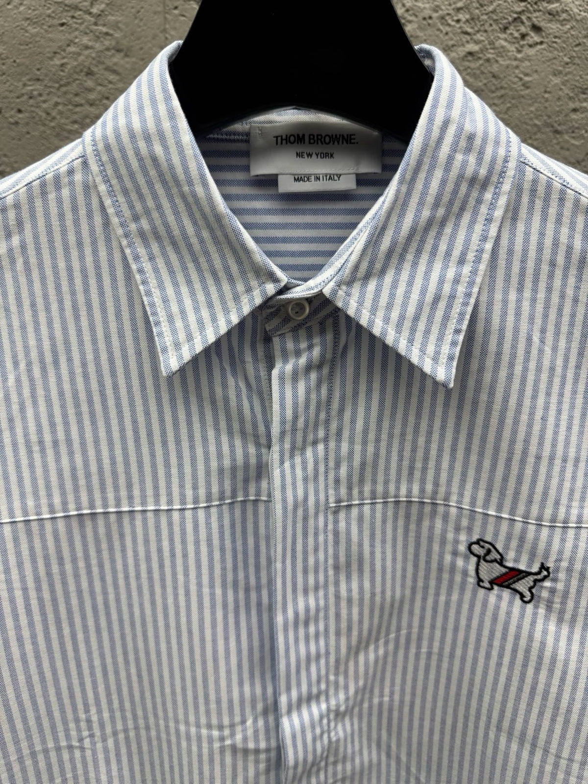 White Cotton Contrast Trim Long-Sleeve - Men's