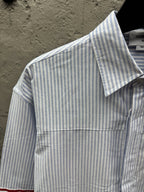 White Cotton Contrast Trim Long-Sleeve - Men's