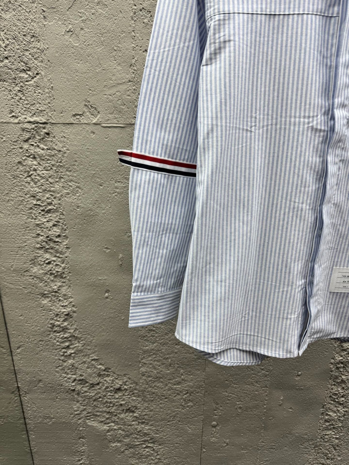 White Cotton Contrast Trim Long-Sleeve - Men's