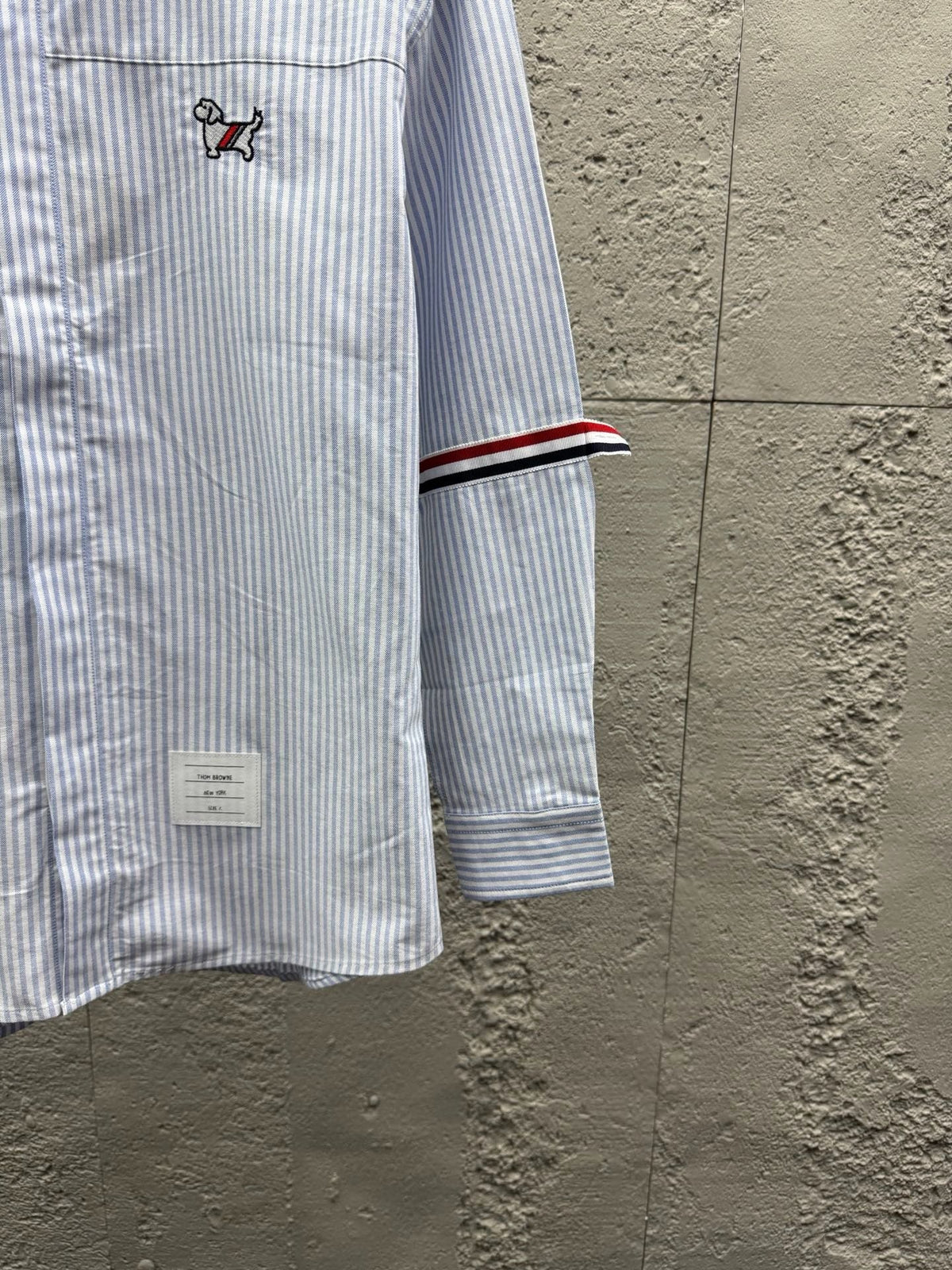 White Cotton Contrast Trim Long-Sleeve - Men's