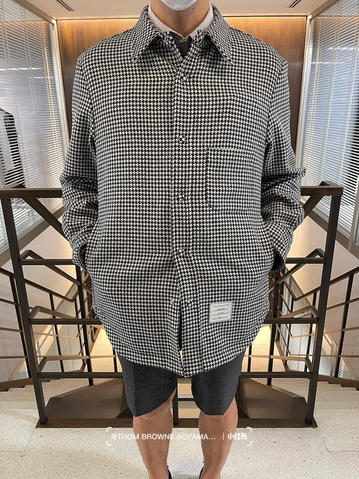Grey Flannel Check Overshirt - Men's