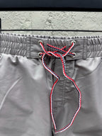 Grey Cotton Bar Stripe Drawstring - Men's