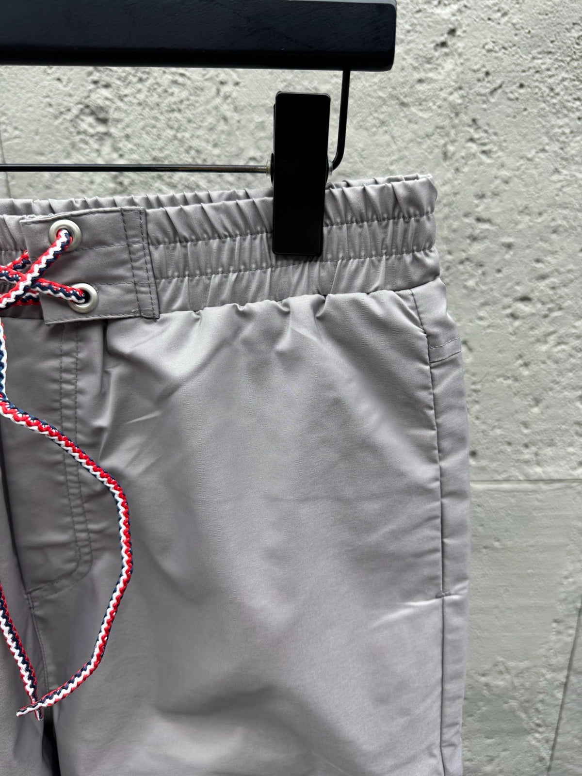 Grey Cotton Bar Stripe Drawstring - Men's