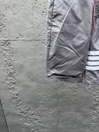 Grey Cotton Bar Stripe Drawstring - Men's
