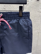 Grey Cotton Bar Stripe Drawstring - Men's