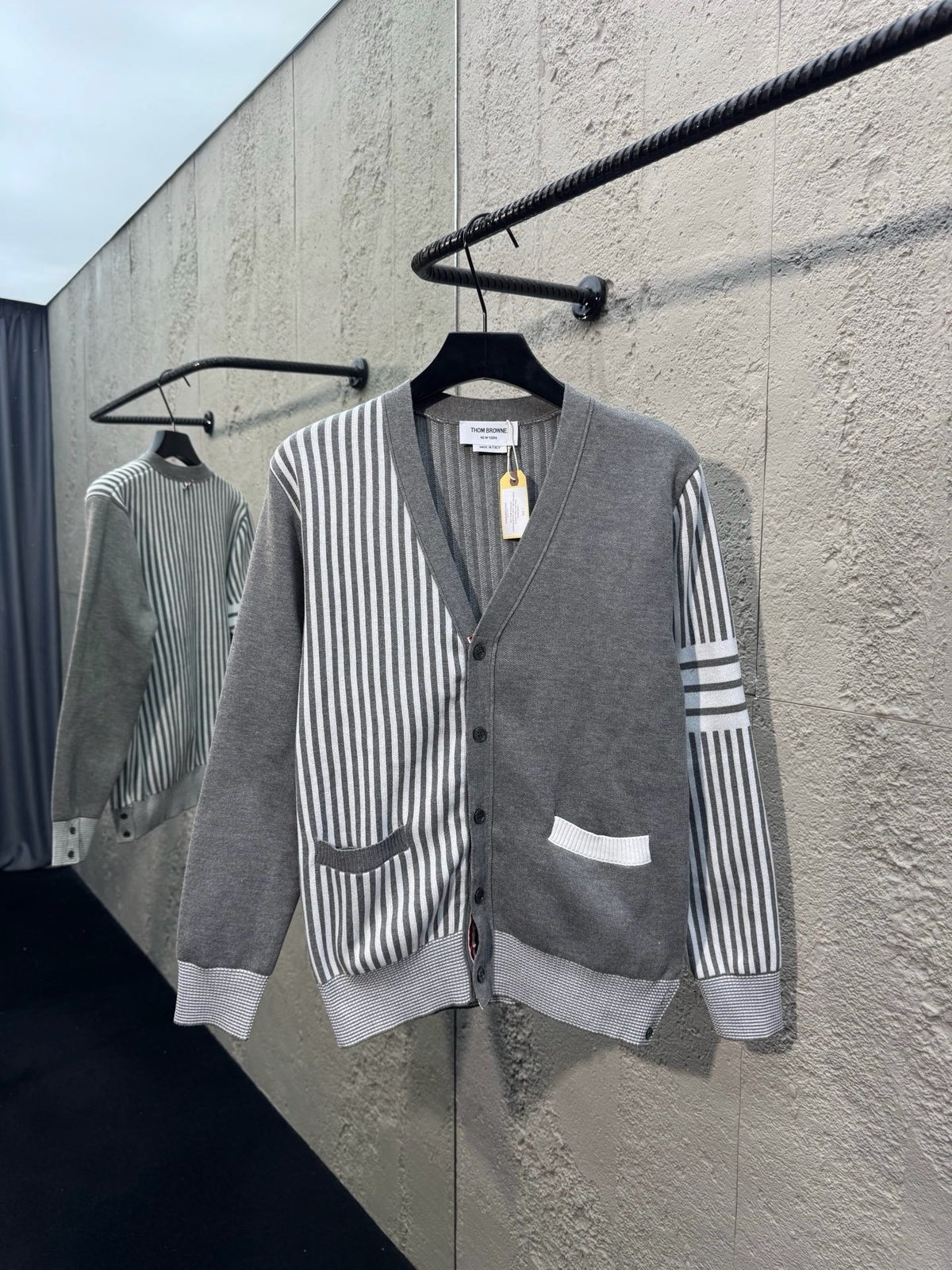 4-Bar Striped Cardigan - Men's