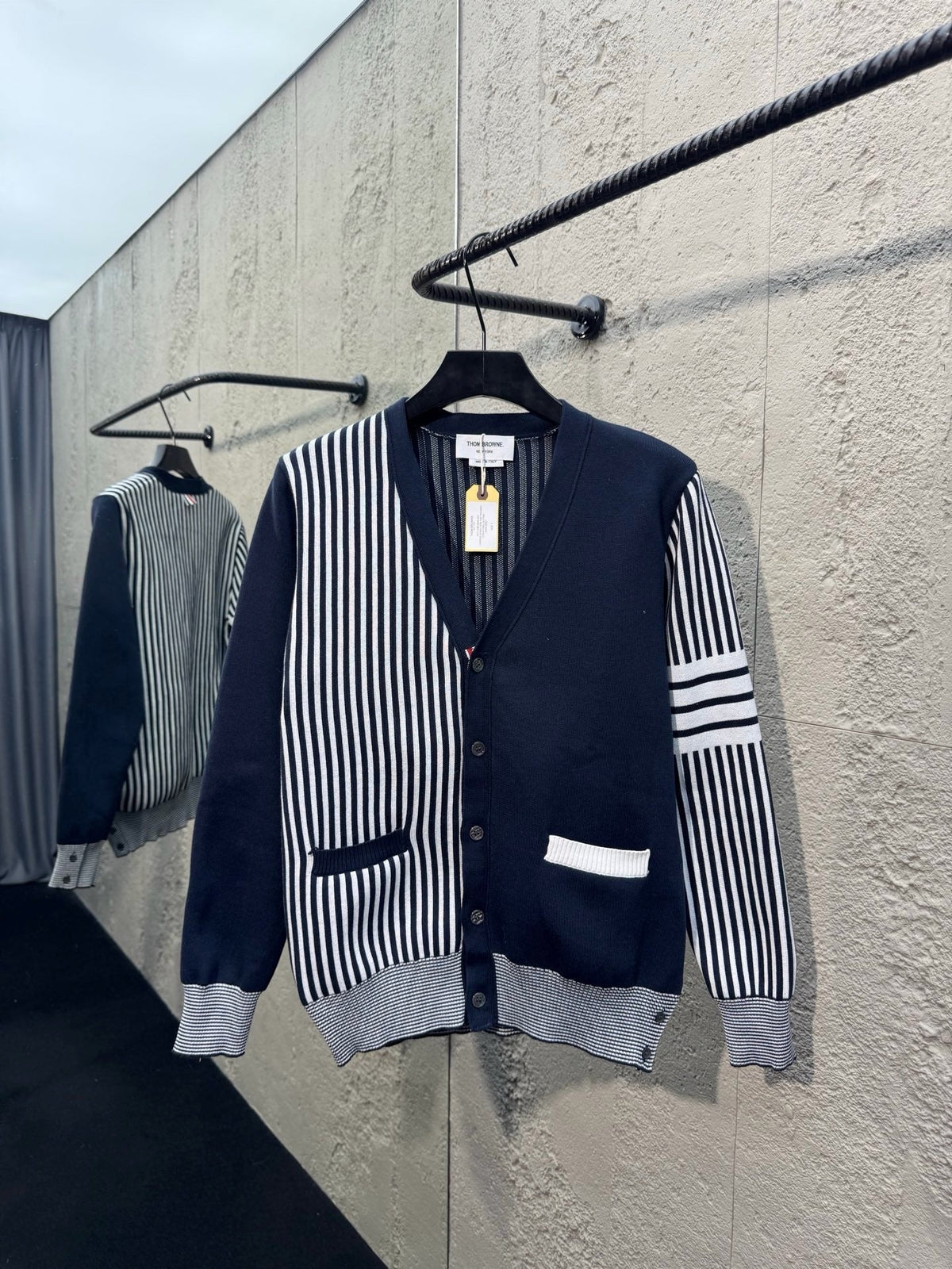 4-Bar Striped Cardigan - Men's