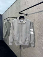 4-Bar Zip Cardigan Navy - Men's