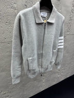 4-Bar Zip Cardigan Navy - Men's
