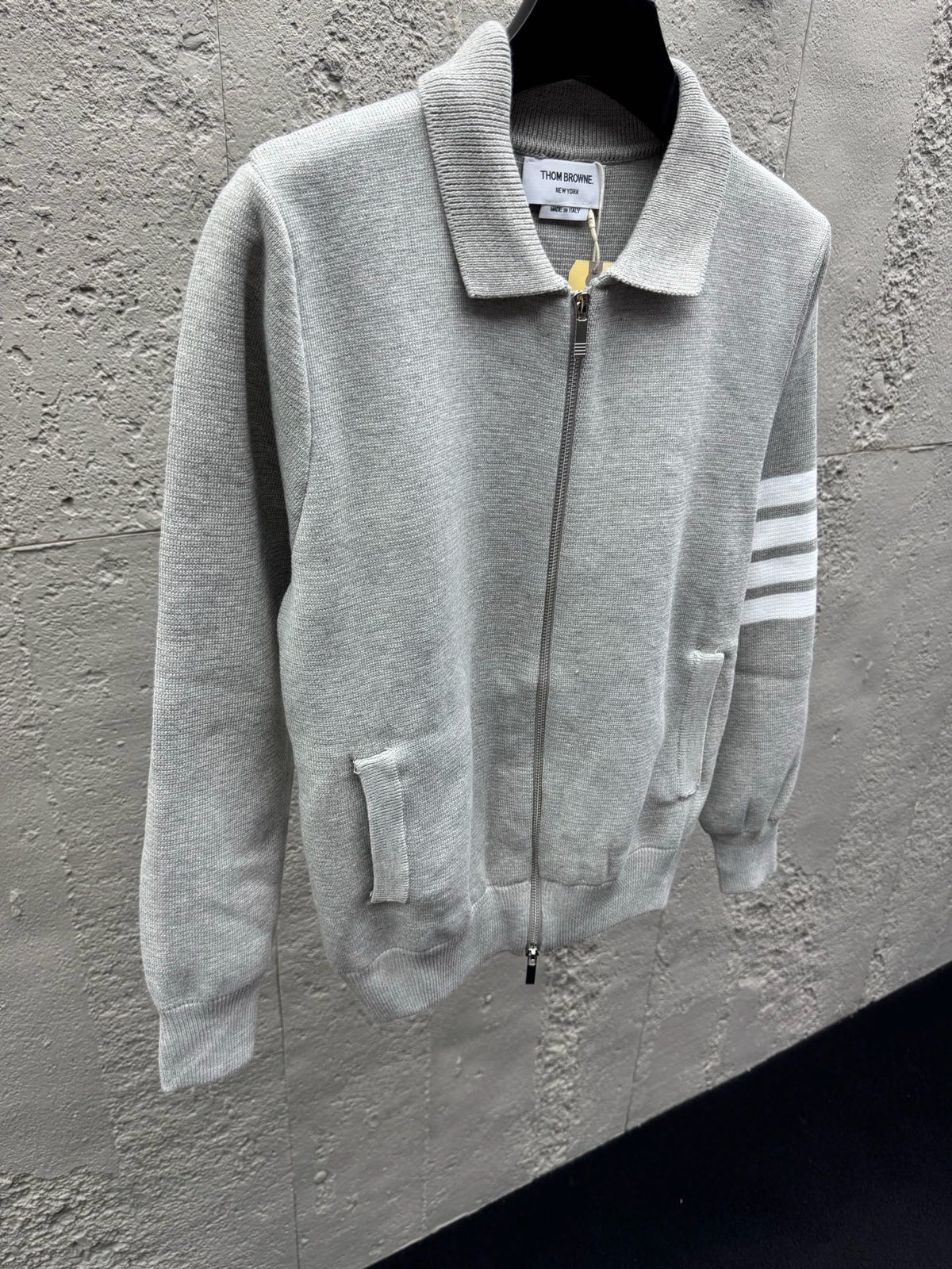 4-Bar Zip Cardigan Navy - Men's