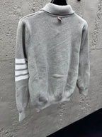 4-Bar Zip Cardigan Navy - Men's