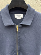 4-Bar Zip Cardigan Navy - Men's