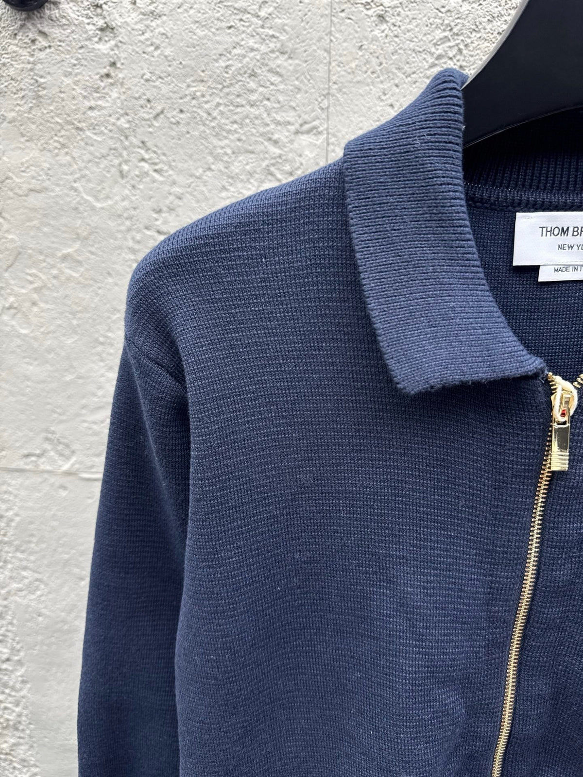 4-Bar Zip Cardigan Navy - Men's