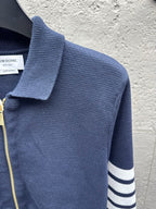 4-Bar Zip Cardigan Navy - Men's
