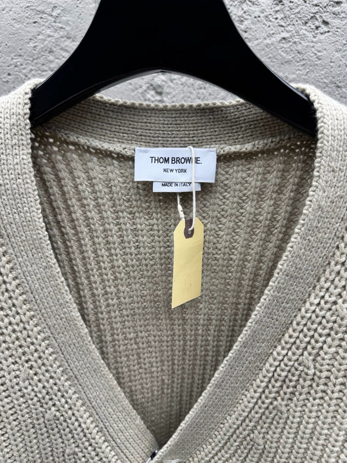 4-Bar Chunky Cardigan Grey - Men's