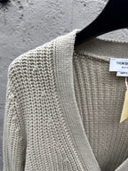 4-Bar Chunky Cardigan Grey - Men's