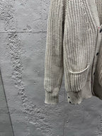 4-Bar Chunky Cardigan Grey - Men's