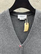 4-Bar Chunky Cardigan Grey - Men's