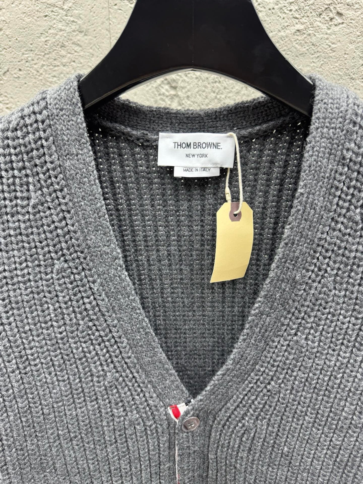 4-Bar Chunky Cardigan Grey - Men's