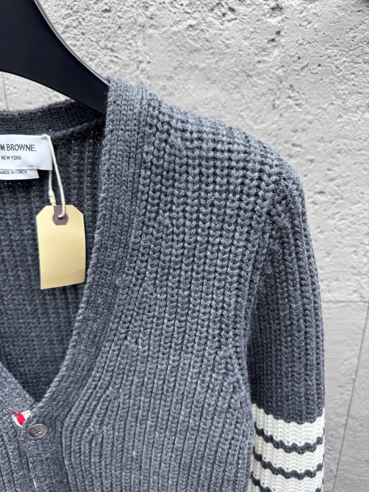 4-Bar Chunky Cardigan Grey - Men's