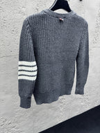 4-Bar Chunky Cardigan Grey - Men's