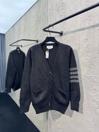 4-Bar Cardigan Charcoal - Men's