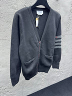 4-Bar Cardigan Charcoal - Men's