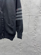 4-Bar Cardigan Charcoal - Men's