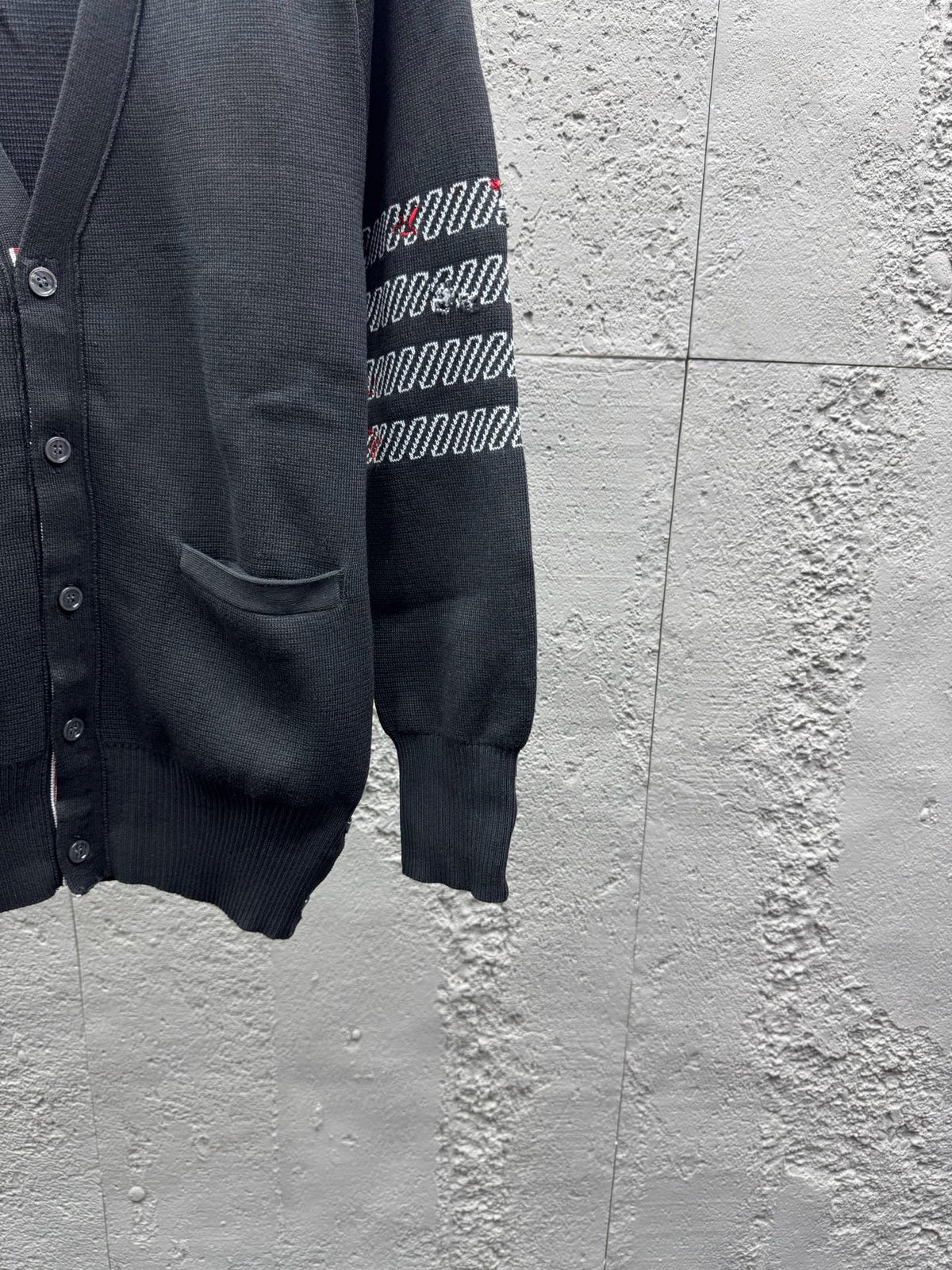 4-Bar Cardigan Charcoal - Men's