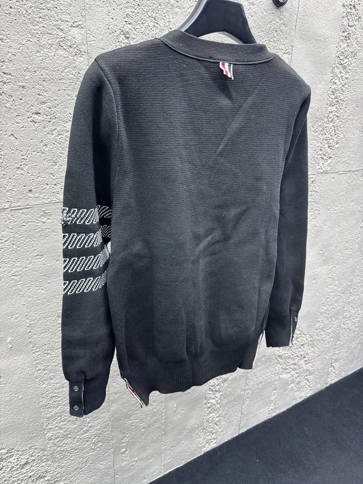 4-Bar Cardigan Charcoal - Men's
