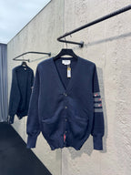 4-Bar Cardigan Charcoal - Men's