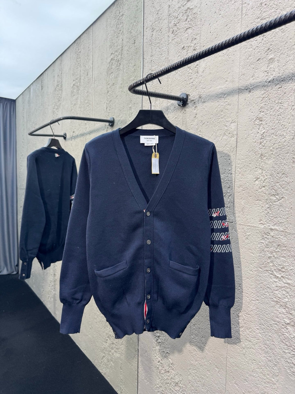 4-Bar Cardigan Charcoal - Men's