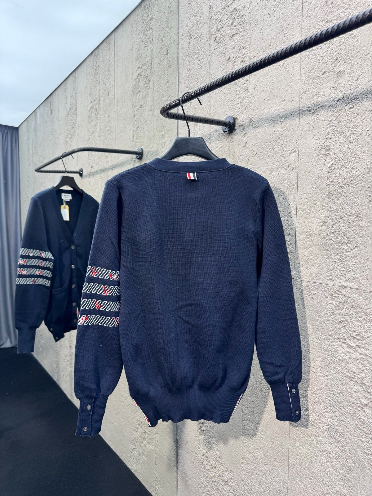 4-Bar Cardigan Charcoal - Men's