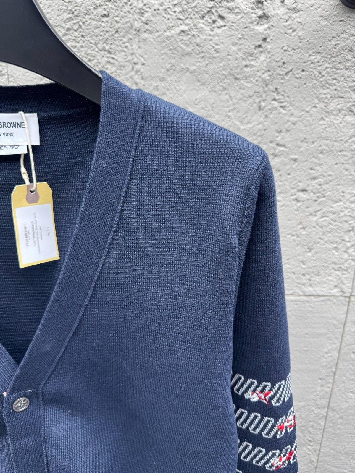 4-Bar Cardigan Charcoal - Men's