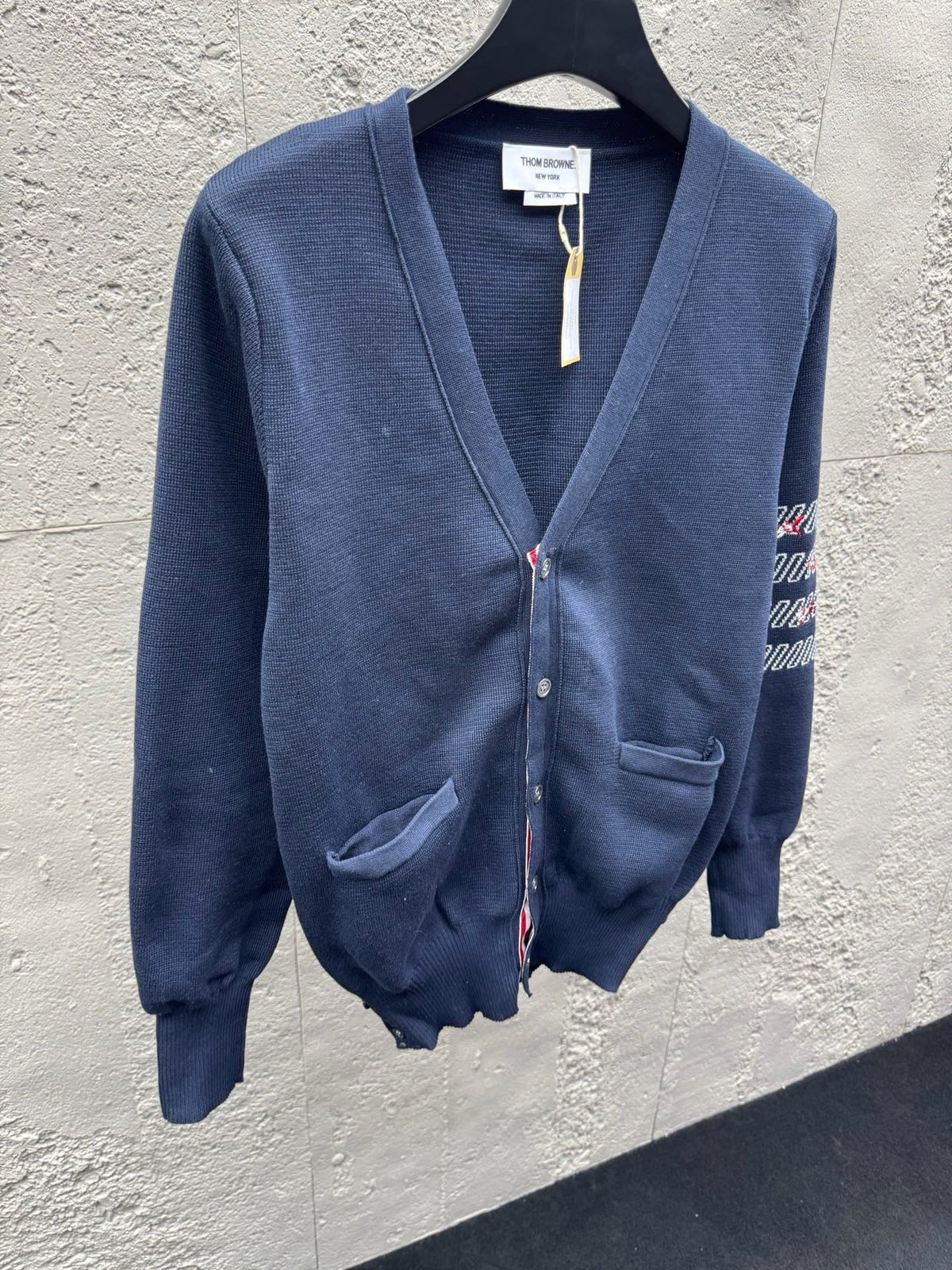4-Bar Cardigan Charcoal - Men's