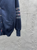 4-Bar Cardigan Charcoal - Men's