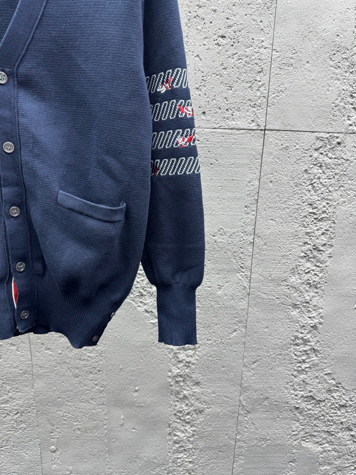 4-Bar Cardigan Charcoal - Men's