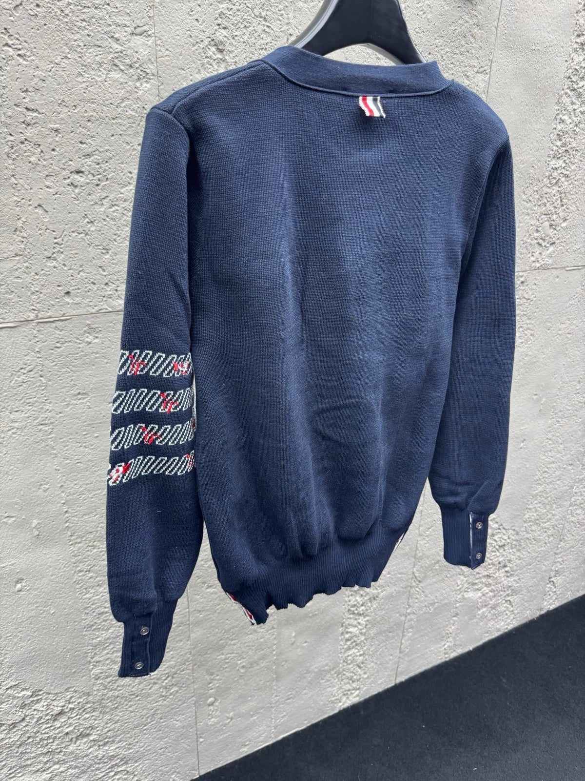 4-Bar Cardigan Charcoal - Men's