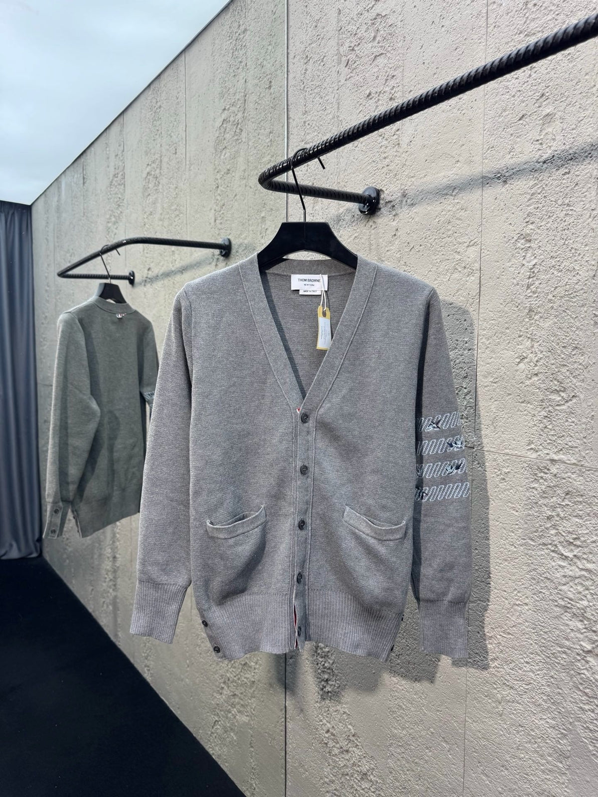 4-Bar Cardigan Charcoal - Men's