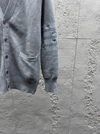 4-Bar Cardigan Charcoal - Men's