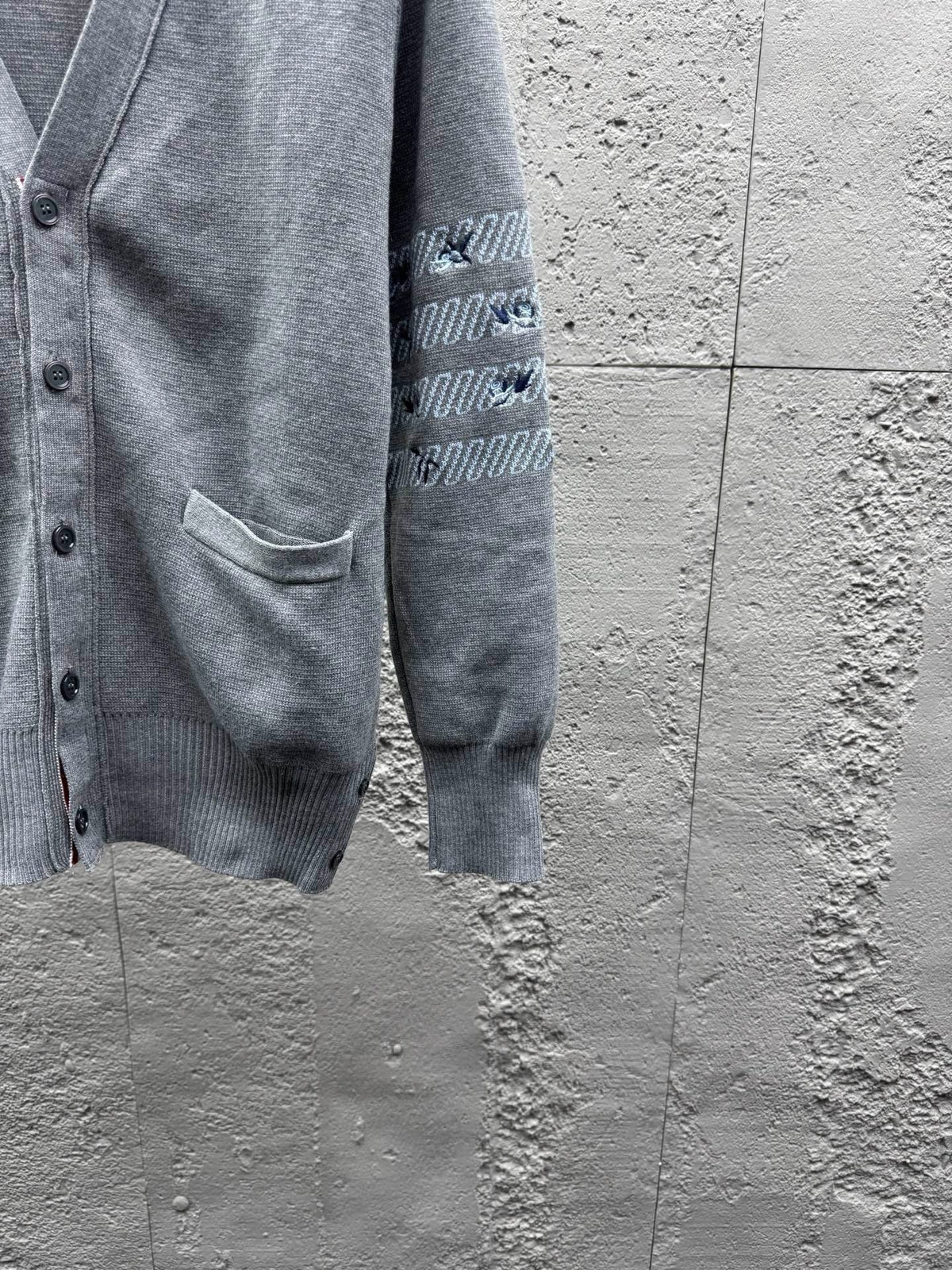 4-Bar Cardigan Charcoal - Men's
