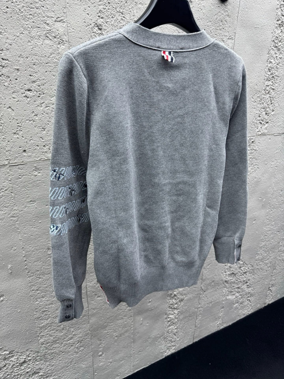 4-Bar Cardigan Charcoal - Men's