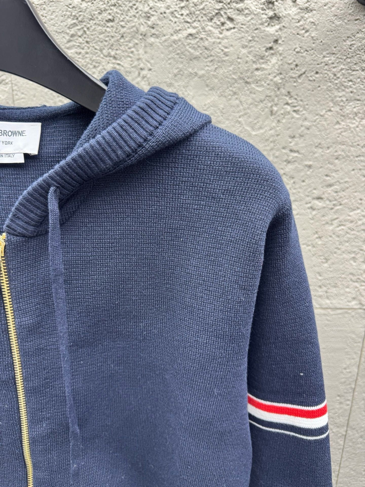Navy Cotton Armband Stripe Zip-Through - Men's