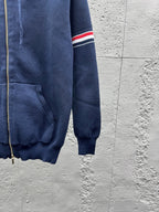 Navy Cotton Armband Stripe Zip-Through - Men's