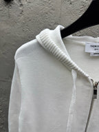 Navy Cotton Bar Stripe Zip-Through - Men's
