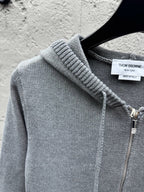 Navy Cotton Bar Stripe Zip-Through - Men's