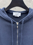 Navy Cotton Bar Stripe Zip-Through - Men's