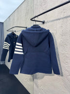 4-Bar Hooded Cardigan Navy - Men's