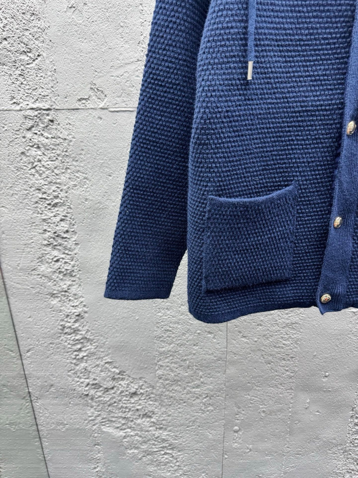 4-Bar Hooded Cardigan Navy - Men's
