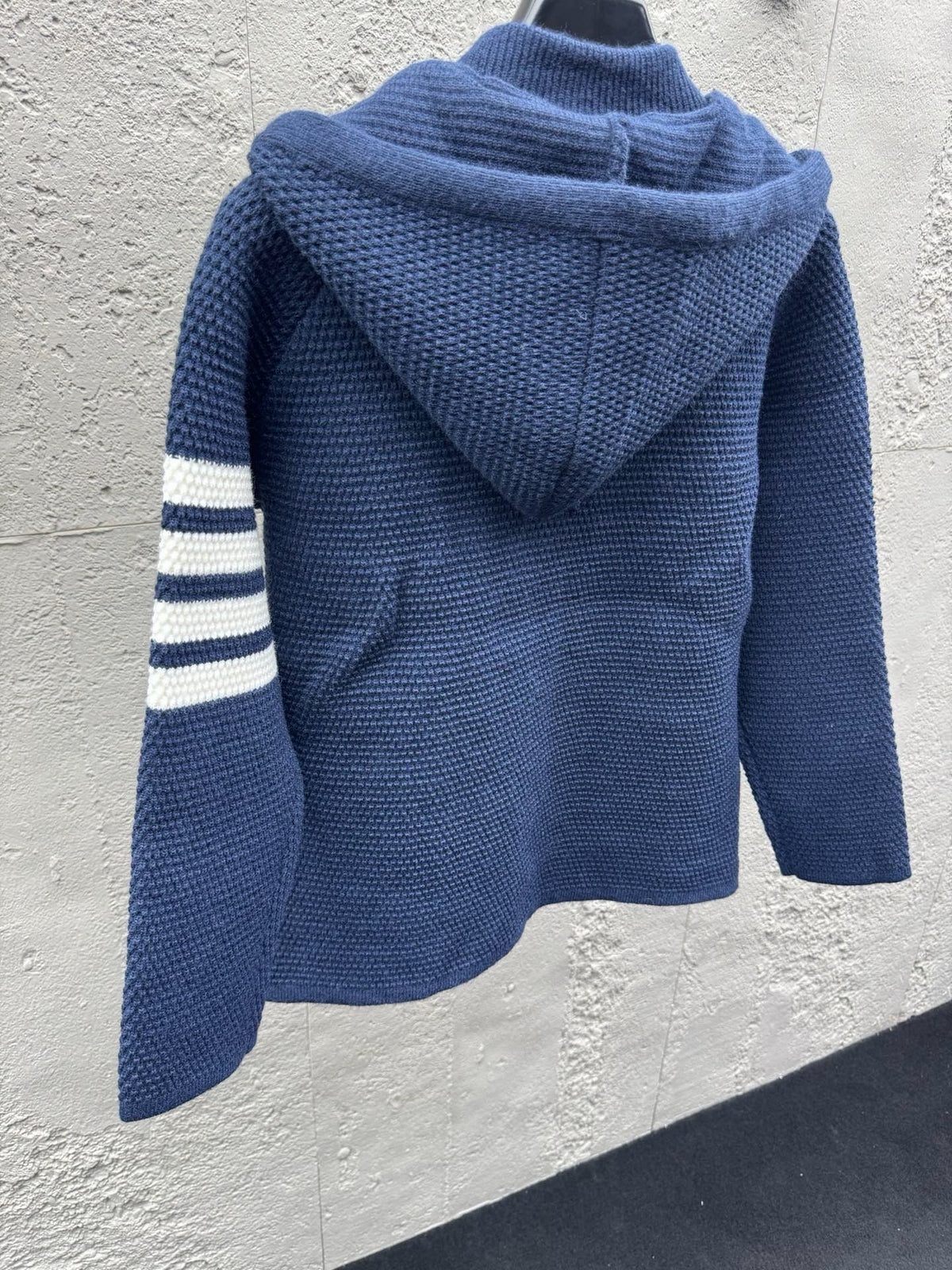 4-Bar Hooded Cardigan Navy - Men's